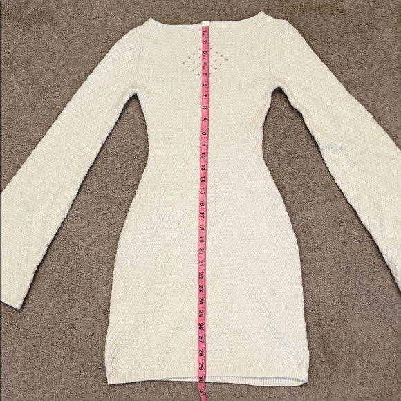 Princess Polly Cream Long Sleeve Knit Dress - Picture 4 of 6